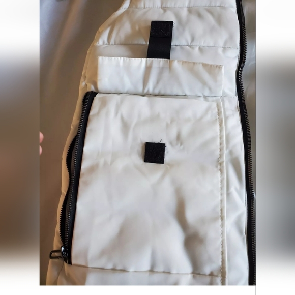 NWOT DENIM 90 White Puffer Vest Removable Hood Gorpcore Unisex Large - Picture 8 of 12